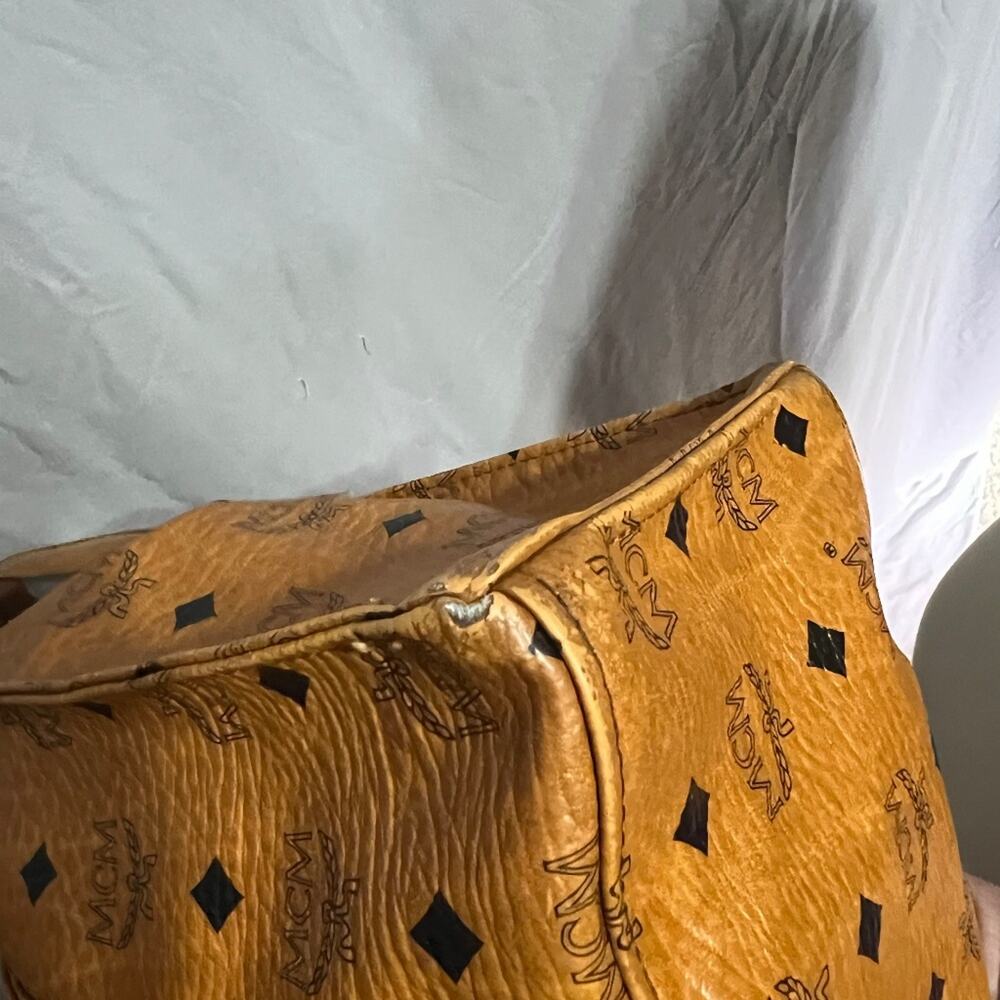 MCM Visetos Heritage Tote - Cognac - Monogram - Made in Germany - Picture 7 of 13